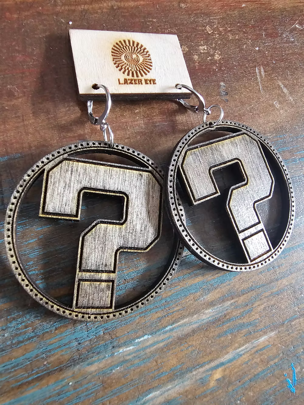 Lazer Eye Studio Wooden Laser Cut Earrings