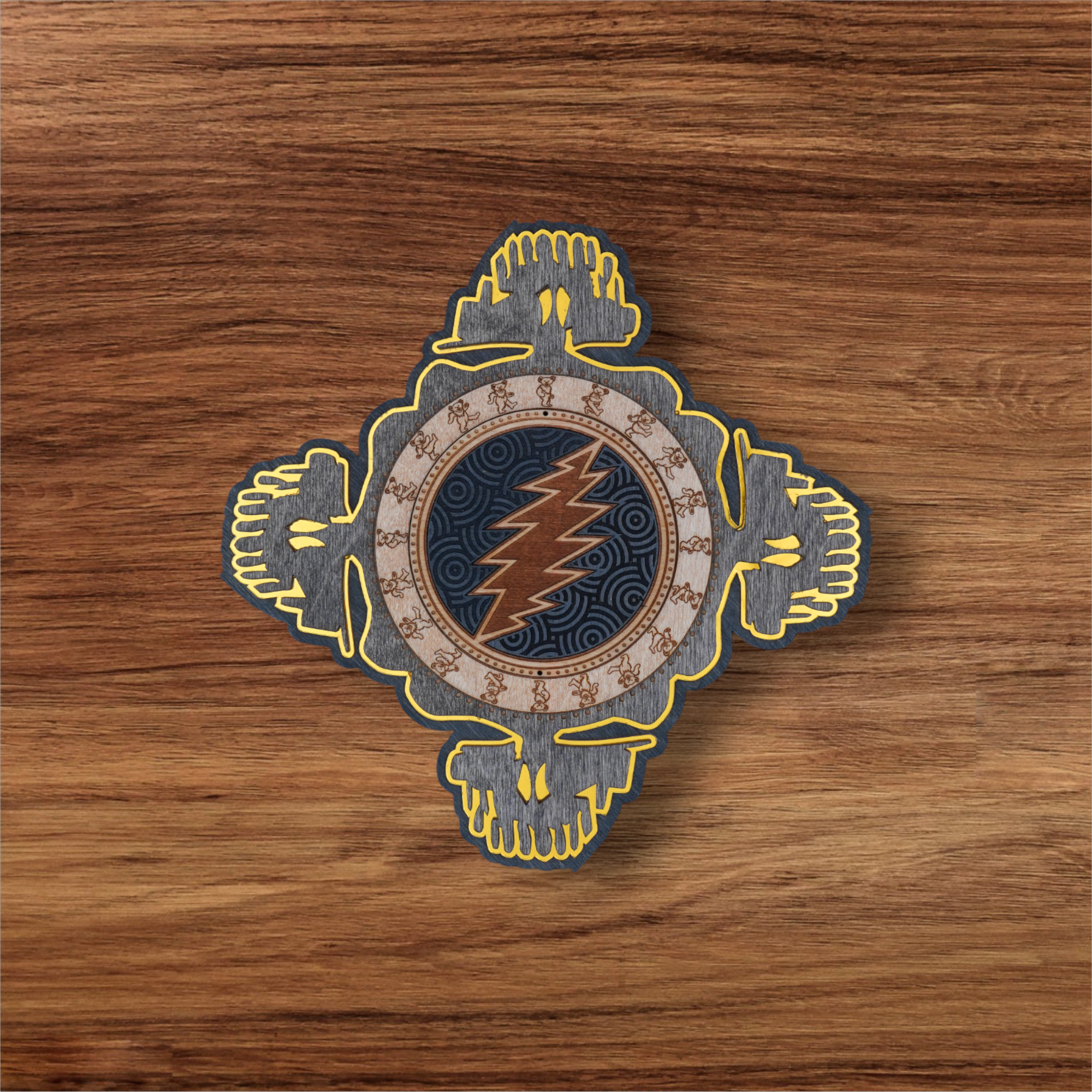 Lazer Eye Studio Dancing Grateful Dead Skull