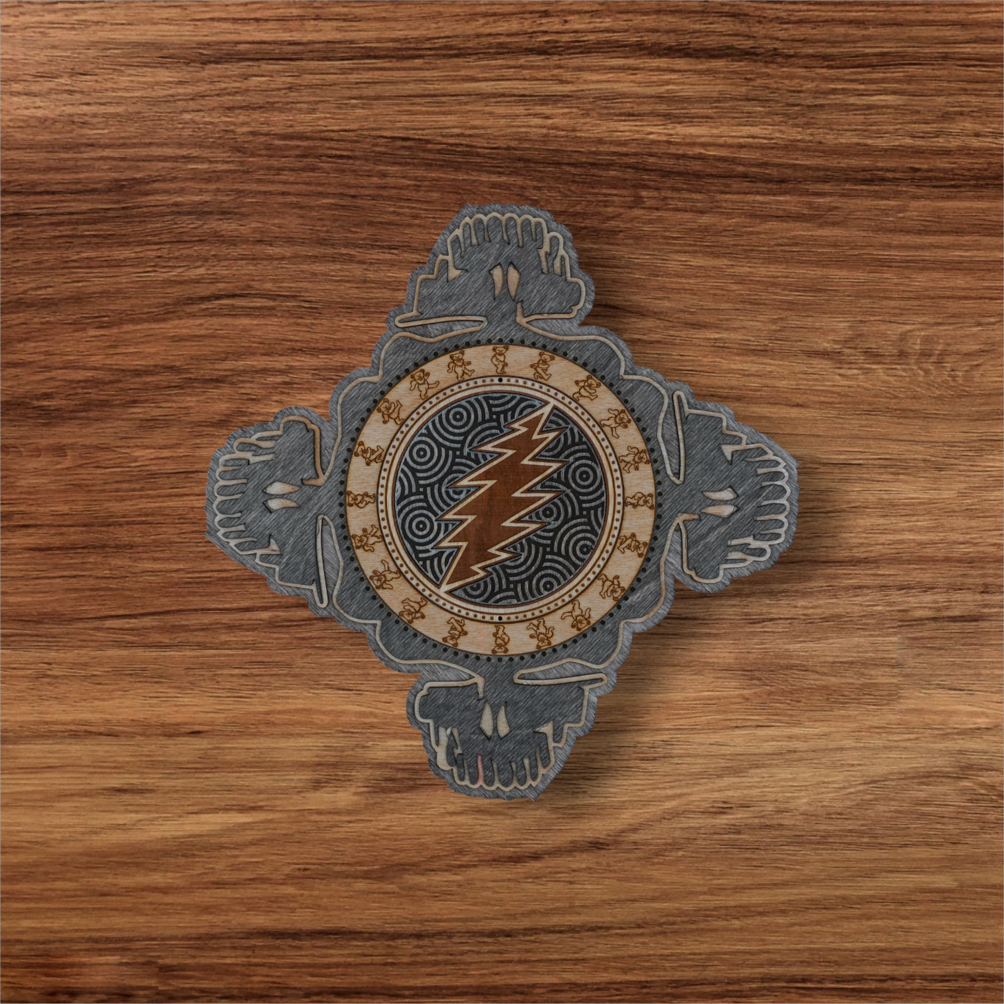 Lazer Eye Studio Dancing Grateful Dead Skull