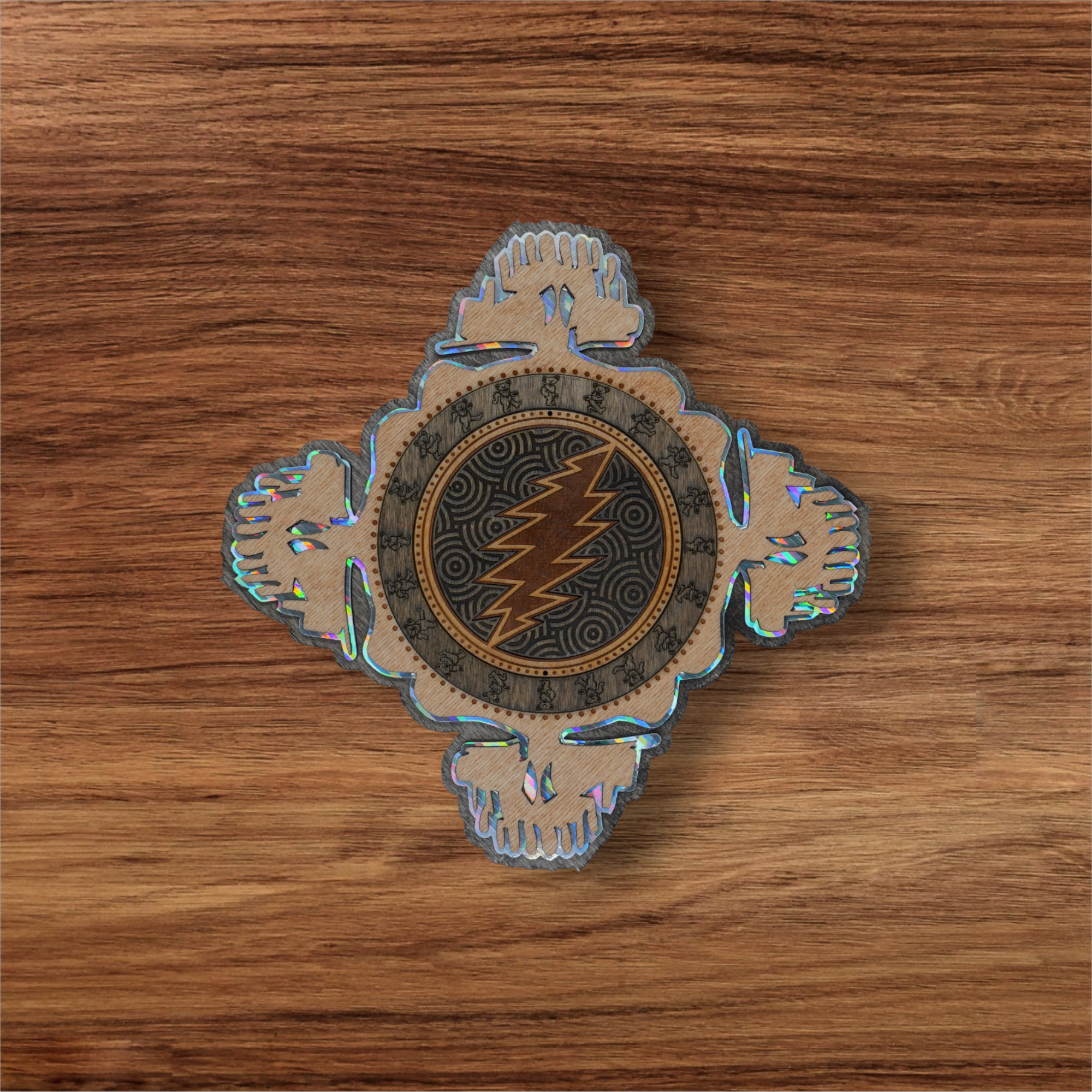 Lazer Eye Studio Dancing Grateful Dead Skull