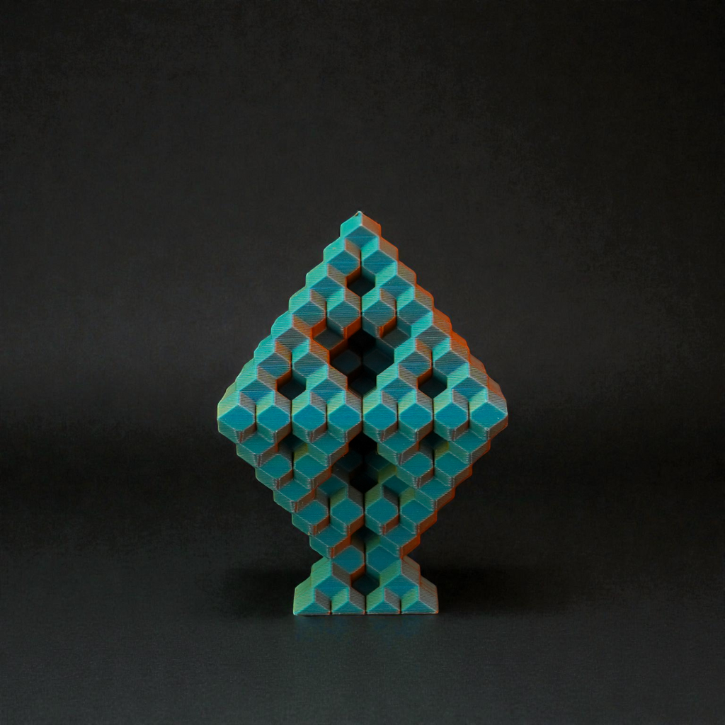 Pixel Diamond - Endless Designs Desktop Sculpture