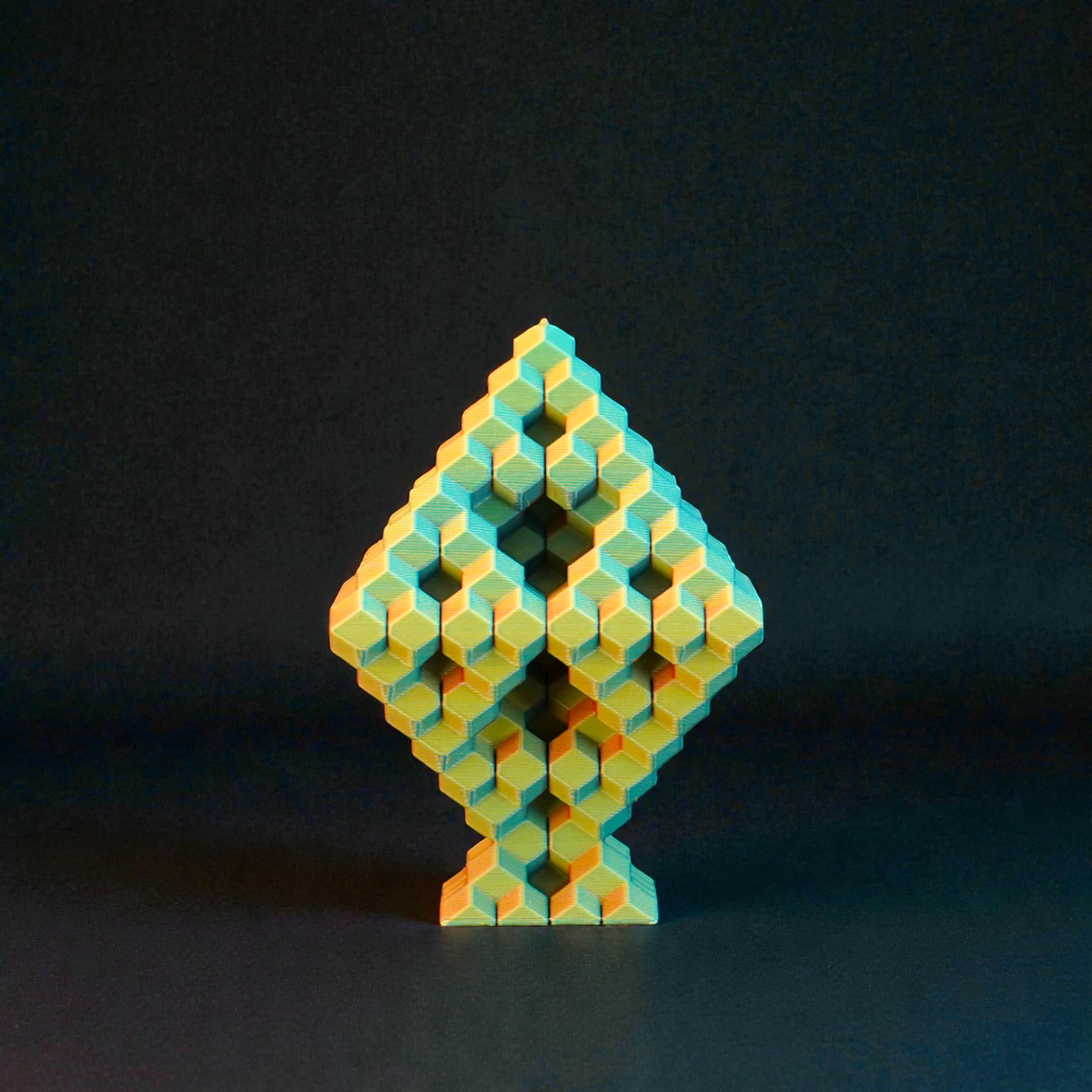 Pixel Diamond - Endless Designs Desktop Sculpture